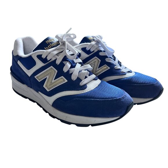 New Balance Shoes - New Balance 597 Blue & White Mens Sneakers Size 8